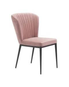 Zuo Modern Tolivere Dining Chairs, Pink/Pink, Set Of 2 Chairs
