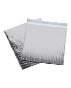 Office Depot Brand Glamour Bubble Mailers, 17-1/2inH x 16inW x 3/16inD, Silver, Pack Of 48 Mailers