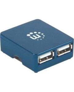 Manhattan 4-Port Hi-Speed USB 2.0 Micro Hub, Bus Power - Plug and Play - Windows and Mac compatible