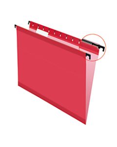 Pendaflex SureHook Reinforced Hanging Folders, 1/5-Cut, Letter Size, Red, Box Of 20