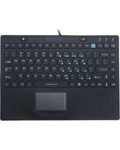 DSI Waterproof IP68 Wired Tenkeyless Keyboard with Touchpad - Cable Connectivity - USB 1.1 Interface - 87 Key - Computer - TouchPad - Windows - Black