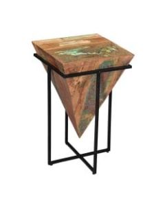 Coast To Coast Triangle Accent Table, 26-1/2inH x 16inW x 16inD, Brown