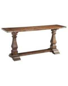 Coast to Coast Pedestal Leg Console Table, 32inH x 72inW x 18inD, Brown