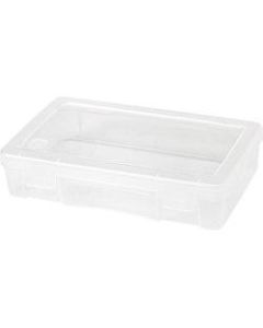 IRIS Medium Modular Supply Cases, 5-1/4in x 8-1/2in x 2in, Clear, Pack Of 10 Supply Cases