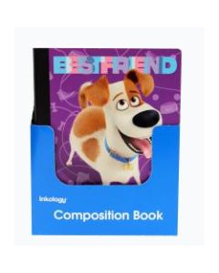 Inkology Composition Books, The Secret Life Of Pets, 7-1/2in x 9-3/4in, College Ruled, 200 Pages (100 Sheets), Assorted Designs, Pack Of 12 Books