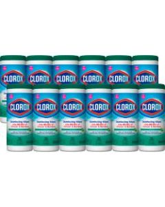 Clorox Disinfecting Wipes, 7in x 8in, Fresh Scent, 35 Wipes Per Tub, Box Of 12 Tubs