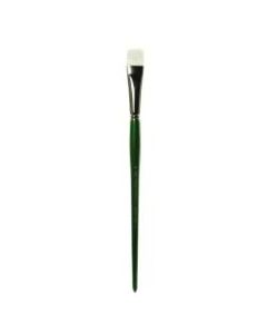Princeton Oil And Acrylic Paint Brush 6100, Size 12, Bright Bristle, Synthetic, Green