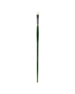 Princeton Synthetic Bristle Oil And Acrylic Paint Brush 6100, Size 6, Angled Bright Bristle, Synthetic, Green