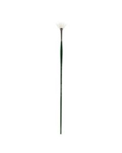 Princeton Synthetic Bristle Oil And Acrylic Paint Brush 6100, Size 2, Fan Bristle, Synthetic, Green