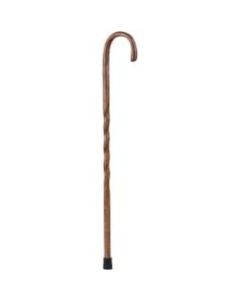 Brazos Walking Sticks Twisted Oak Crook Neck Wood Walking Cane, 37in, Red