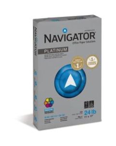 Navigator Platinum Digital Copy & Multipurpose Paper - Bright White - 99 Brightness - 96% Opacity - 11in x 17in - 24 lb Basis Weight - Extra Smooth - 2500 / Carton