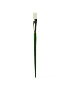 Princeton Synthetic Bristle Oil And Acrylic Paint Brush 6100, Size 12, Flat Bristle, Synthetic, Green