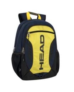 HEAD Athletic Backpack With 17in Laptop Pocket, Blue//Black/Yellow