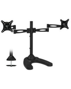 Mount-It Dual LCD Mount Stand For 13 - 27in Monitors, 19inH x 35-1/2inW x 5inD, Black