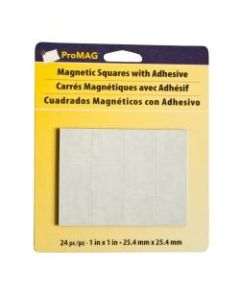 ProMAG Magnetic Squares, 1in, Black/White, Pack Of 24