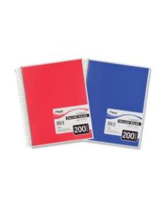 Mead 5 - Subject College Ruled Wirebound Notebook - Letter - 200 Sheets - Spiral - College Ruled - 8 1/2in x 11in - White Paper - Assorted Cover - Back Board, Heavyweight - 1Each