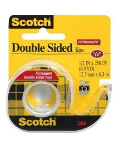Scotch Double-Sided Tape With Handheld Dispenser, 1/2in x 248in, Clear