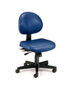 OFM Anti-Microbial Vinyl Multi-Shift Task Chair, Navy/Black