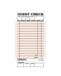 Daymark Numbered Guest Checks, Pink, 50 Checks Per Book, Case Of 50 Books