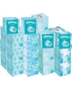 Kleenex Cooling Lotion 2-Ply Facial Tissues, White, 45 Tissues Per Box, Carton Of 27 Boxes
