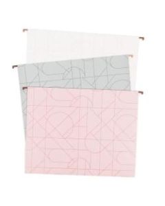 U Brands Hanging File Folders, Letter Size, 8-1/2in x 11in, Modern + Pretty, Pack Of 12 Folders