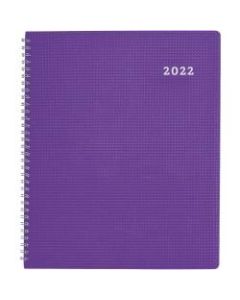 Brownline DuraFlex Weekly Planner, 8-1/2in x 11in, Purple, January To December 2022, CB950V.PUR