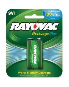 Rayovac Recharge Plus 9-volt Battery - For Multipurpose - Battery Rechargeable - 9V - 200 mAh - 9 V DC - 6 / Carton