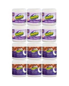 OdoBan Solid Odor Absorbers, Vapor Moon And Lavender Scents, 14 Oz, Case Of 12 Jars