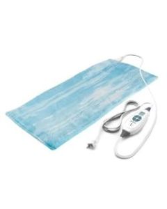 Pure Enrichment PureRelief Luxe Micromink Heating Pad, 11-1/2in x 22-1/2in, Aqua Paint