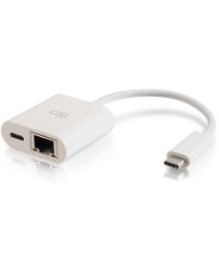 C2G USB C to Ethernet Adapter with Power Delivery - USB 3.1 Type C - 1 Port(s) - 1 - Twisted Pair