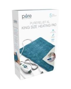 Pure Enrichment PureRelief XL King Size Heating Pad, 23-1/2in x 11-1/2in, Turquoise Blue