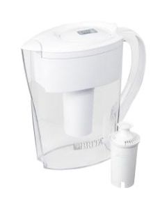 Brita Space Saver Water Filter Pitcher - Pitcher - 40 gal / 2 Month - 6 Cups Pitcher Capacity - 2 / Carton - White