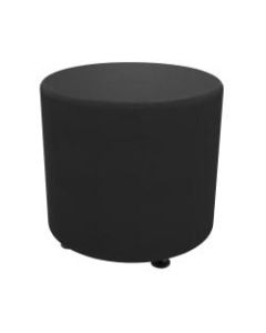 Marco Round Seating Ottoman, 16inH x 19inW x 19inD, Ebony