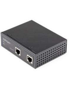 StarTech.com Industrial Gigabit Ethernet PoE Injector 30W 802.3at PoE+ Midspan 48V-56VDC Power Over Ethernet Injector Adapter -40C to +75C - Industrial Gigabit Ethernet PoE Injector - Power over Ethernet Injector