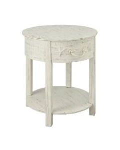 Coast to Coast Sanibel 1-Drawer Accent Table, White Rub