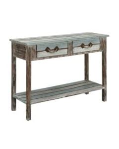 Coast to Coast 2-Drawer Console Table With Shelf, Multicolor