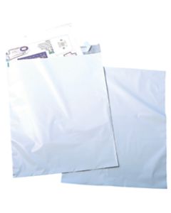 Quality Park Redi-Strip Jumbo Poly Envelopes, 14in x 19in, White, Box Of 100