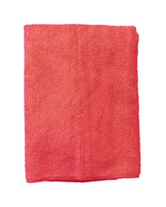 Wilen Standard Duty Microfiber Cloths, 16in, Red, Pack Of 12