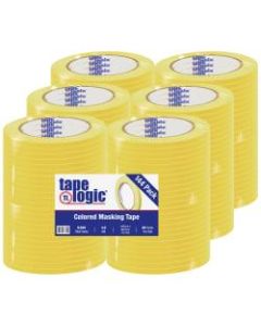 Tape Logic Color Masking Tape, 3in Core, 0.25in x 180ft, Yellow, Case Of 144