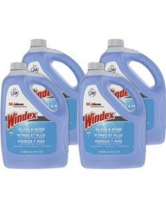 Windex Glass & Multi-Surface Cleaner, 128 Oz Bottle, Case Of 4