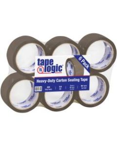 Tape Logic Acrylic Sealing Tape, 3in Core, 2in x 55 Yd., Tan, Pack Of 6