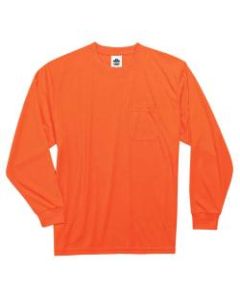 Ergodyne GloWear 8091 Non-Certified Long-Sleeve T-Shirt, 5X, Orange