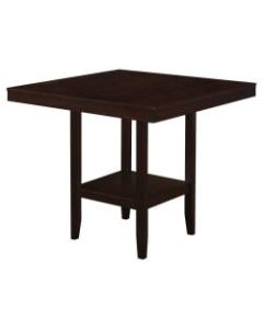 Monarch Specialties Ashley Dining Table, 36inH x 42inW x 42inD, Cappuccino