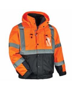 Ergodyne GloWear 8381 Type-R Class 3 Performance 3-In-1 Bomber Jacket, 3X, Orange