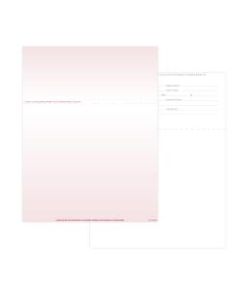 Laser 2-Sided Healthcare Medical Billing Statements, No Credit Card Information, 1-Part, 8-1/2in x 11in, Burgundy, Pack Of 500 Sheets
