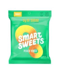 SmartSweets Peach Rings, 1.8 Oz, Pack Of 12 Bags