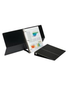 Cardinal Vertical Easel 3-Ring Binder, 1in Round Rings, Black