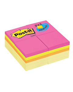 Post-it Notes, 3in x 3in, Assorted Colors, Pack Of 24 Pads