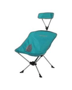 Creative Outdoor Rest Chair With Retractable Headrest, Gray/Mint