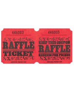 Amscan Raffle Ticket Roll, Red, Roll Of 1,000 Tickets